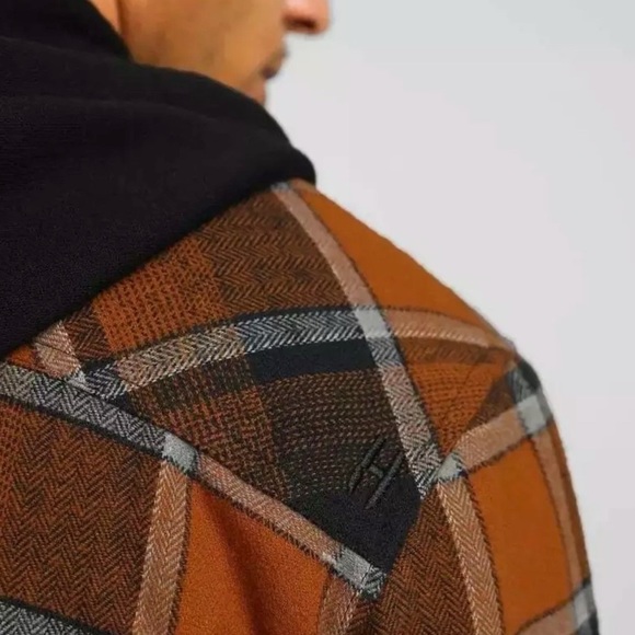 Howitzer Style Men's Flannel Hooded Shacket ARTILLERY Military Grunt Biker - Picture 11 of 17